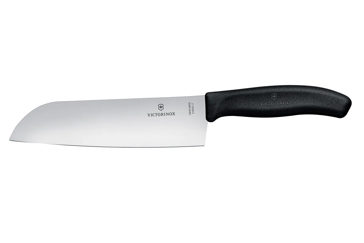 Nóż Santoku ze szlifem kulowym, czarny, 298mm Victorinox 6.8503.17B