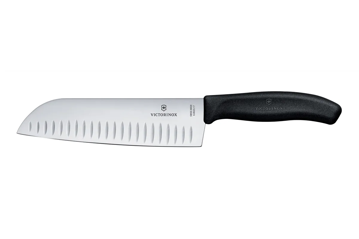 Nóż Santoku ze szlifem kulowym, czarny, 298mm Victorinox 6.8523.17B
