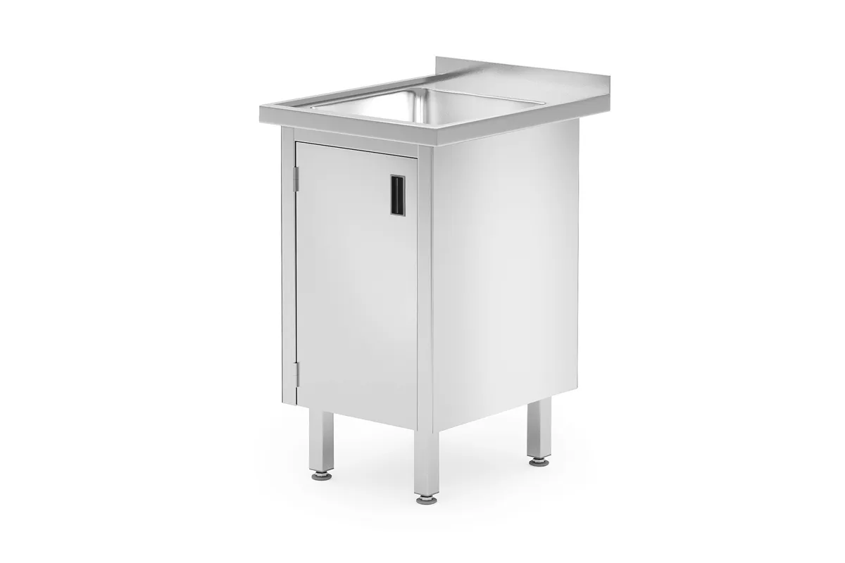Stół do wanny, spawany, z szafką i drzwiami na zawiasach, Profi Line, 500x600x850 mm, 500x600x850mm Hendi 813492