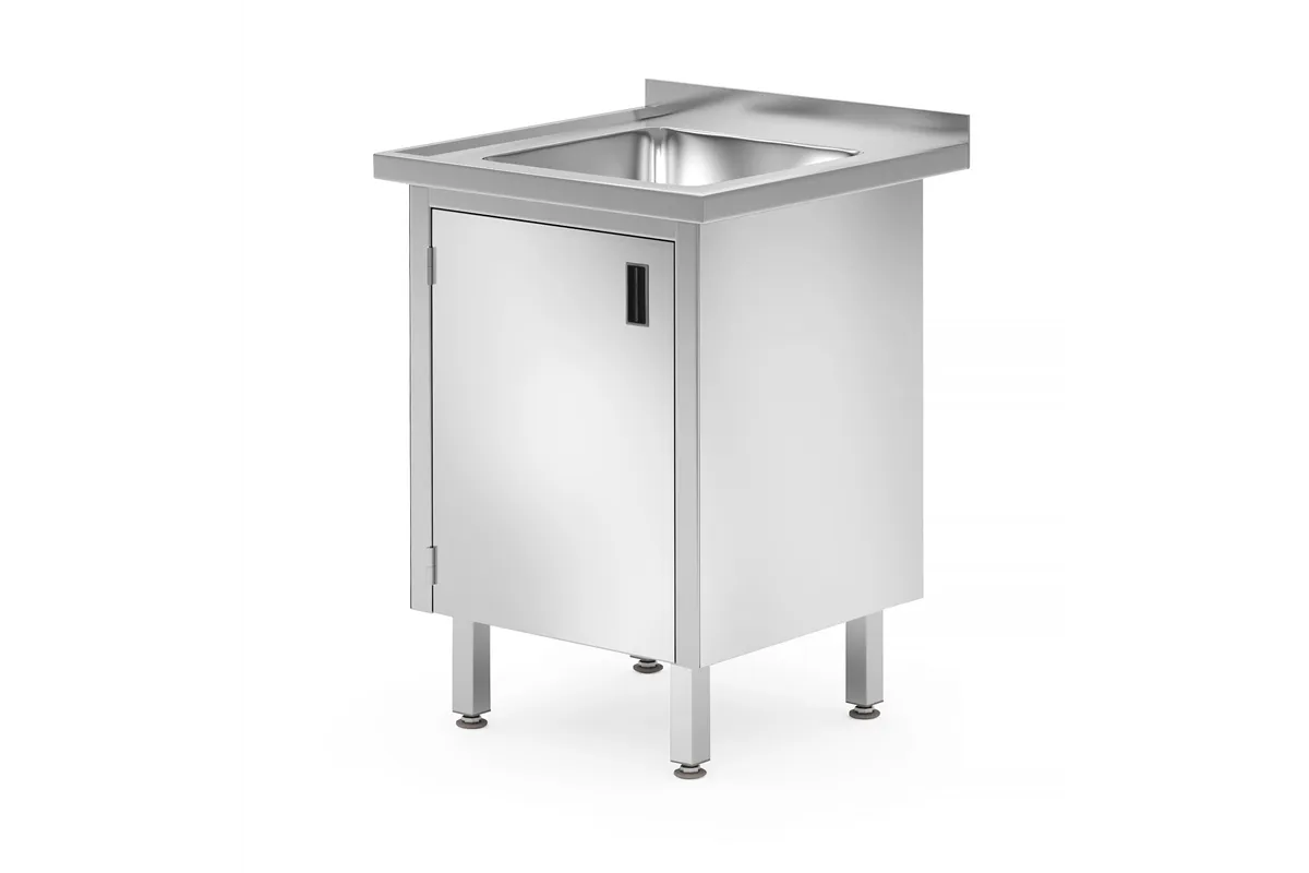 Stół do wanny, spawany, z szafką i drzwiami na zawiasach, Profi Line, 600x600x850 mm, 600x600x850mm Hendi 813522