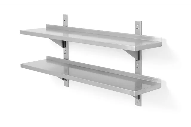 Półka wisząca przestawna, podwójna, z 2 konsolami, 1200x300x600mm Hendi 811733