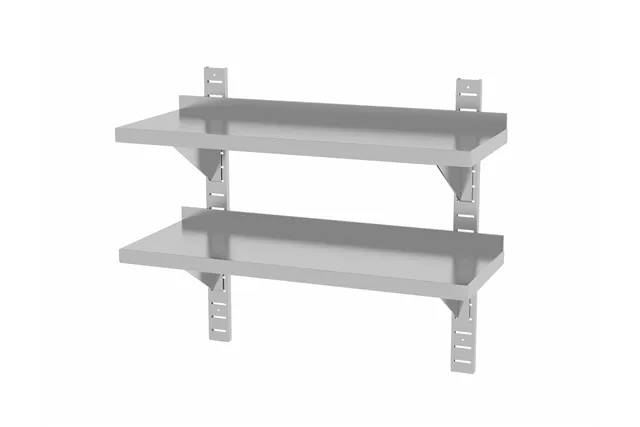 Półka wisząca przestawna, podwójna, z 2 konsolami, 800x300x600mm Hendi 811771
