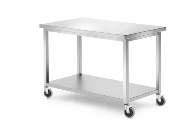 Stół jezdny, z półką – skręcany, Kitchen Line, 1200x600x850 mm, 1200x600x850mm Hendi 815793