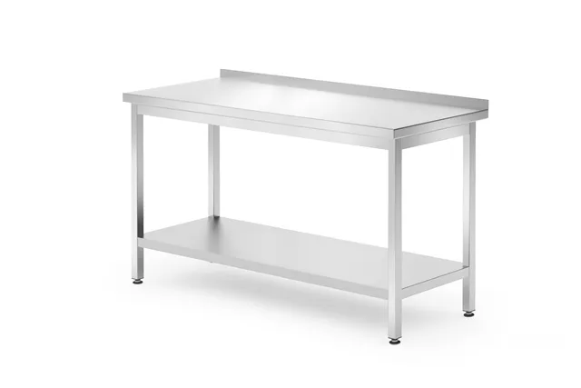 Stół przyścienny z półką – skręcany, głębokość 700 mm, Profi Line, 1400x700x850 mm, 1400x700x850mm Hendi 812747