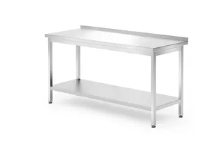 Stół przyścienny z półką – skręcany, głębokość 700 mm, Profi Line, 1600x700x850 mm, 1600x700x850mm Hendi 812754