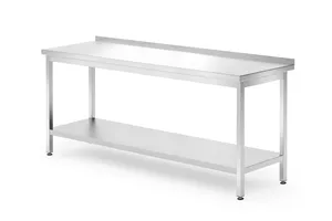 Stół przyścienny z półką – skręcany, głębokość 700 mm, Profi Line, 1800x700x850 mm, 1800x700x850mm Hendi 812761
