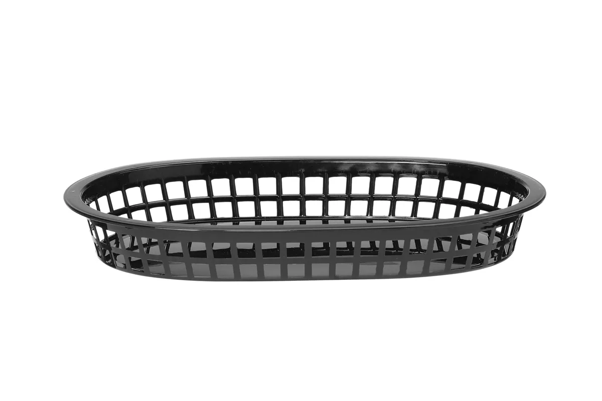 Koszyk do pieczywa owalny, czarny, 6 szt., 275x175x38mm Hendi 426890