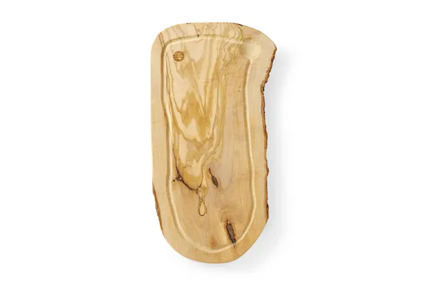 Deska do serwowania z drewna oliwnego z rowkiem, 400x250x18mm Hendi 505212