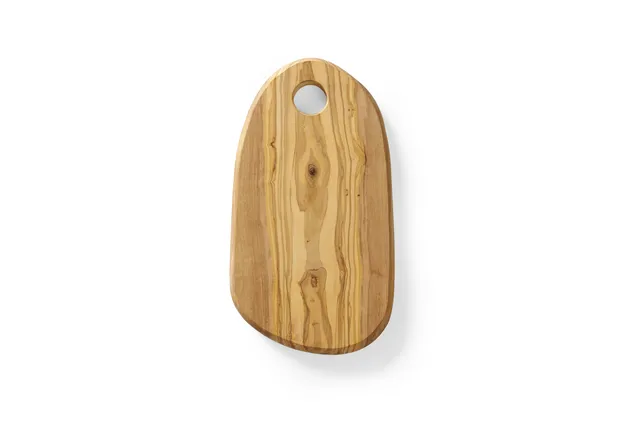 Deska do serwowania z drewna oliwnego z otworem, 250x165x18mm Hendi 505229