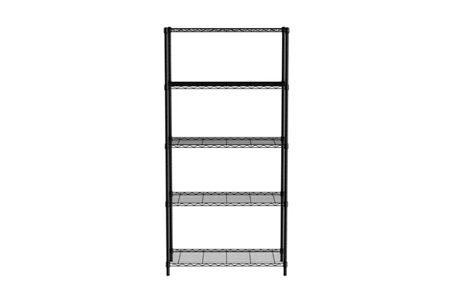 Regał magazynowy z 5 półkami, czarny, 910x455x1830mm Hendi 812990