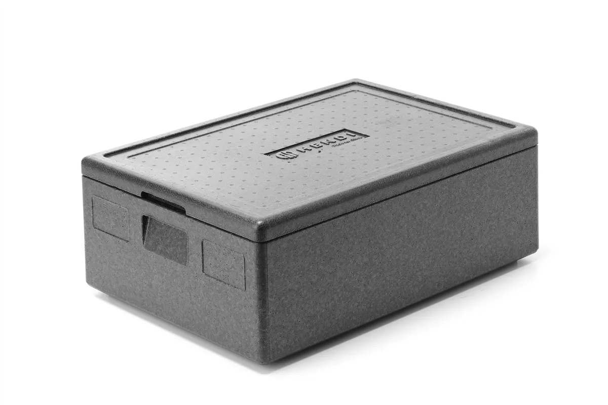 Pojemnik termoizolacyjny z piocelanu, Kitchen Line, GN 1/1, 53L, czarny, 685x485x260mm Hendi 707432