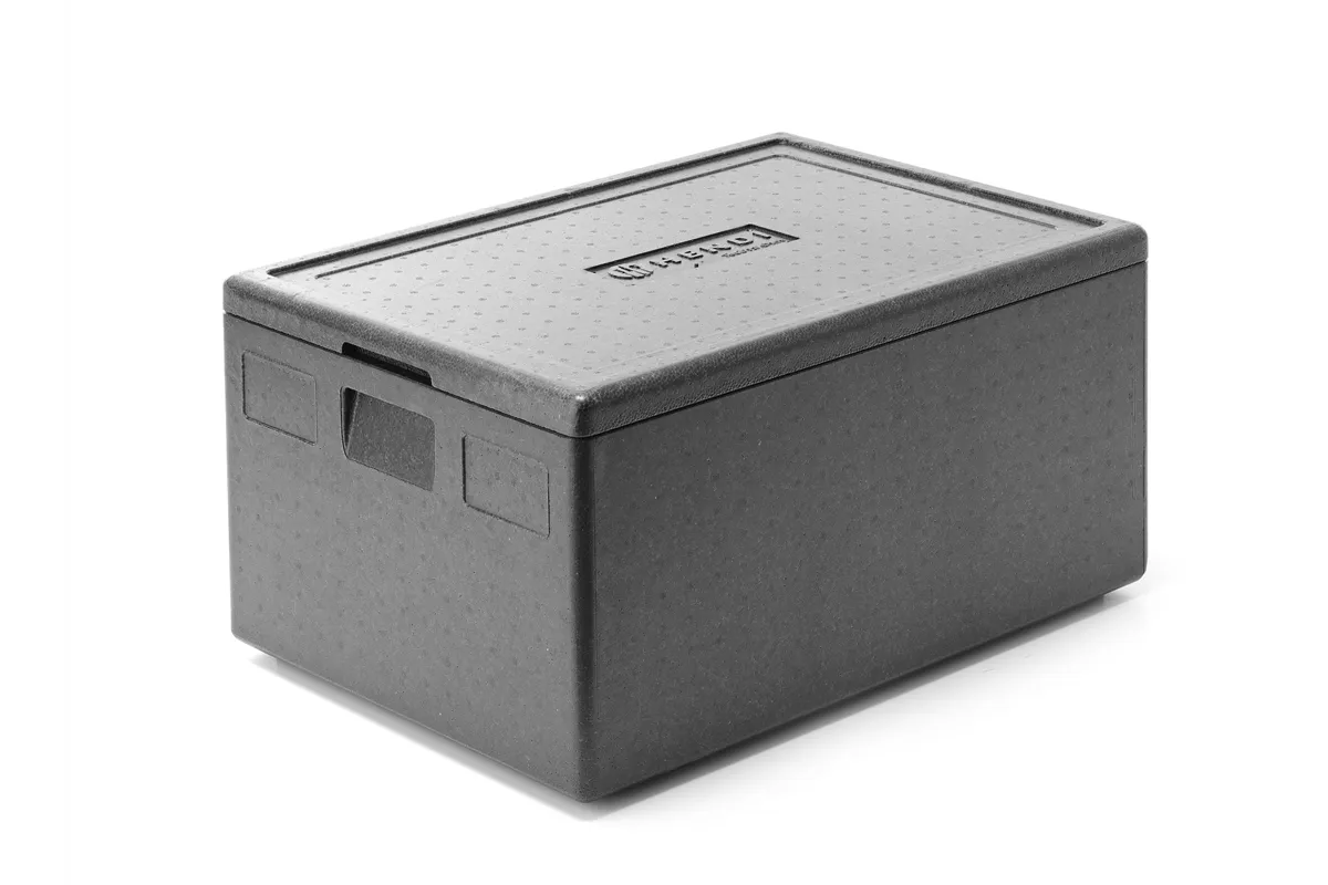 Pojemnik termoizolacyjny z piocelanu, Kitchen Line, GN 1/1, 80L, czarny, 685x485x360mm Hendi 707456