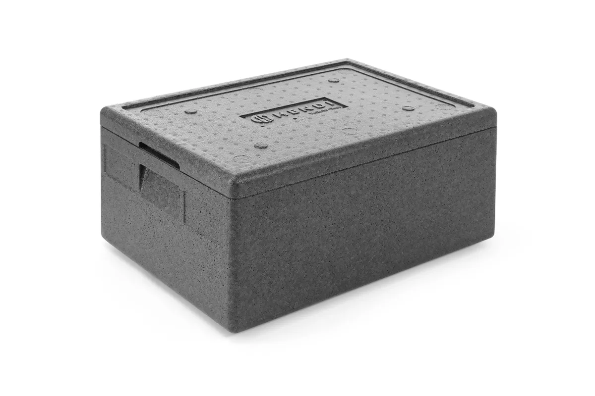 Pojemnik termoizolacyjny z piocelanu, Kitchen Line, 40l, GN 1/1, 40L, czarny, 600x400x283mm Hendi 707746