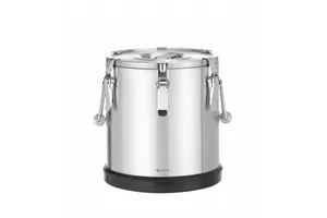 Termos ze stali nierdzewnej do transportu żywności, Kitchen Line, 15l, 15L, srebrny, ⌀300x340mm Hendi 707487