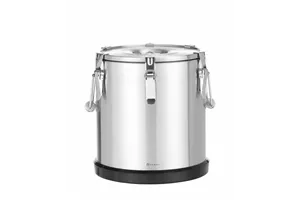 Termos ze stali nierdzewnej do transportu żywności, Kitchen Line, 22l, 22L, srebrny, ⌀330x370mm Hendi 707494