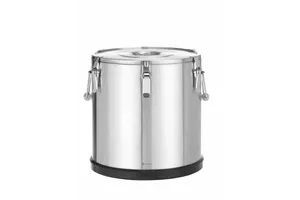 Termos ze stali nierdzewnej do transportu żywności, Kitchen Line, 50l, 50L, srebrny, ⌀430x455mm Hendi 707524