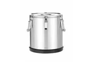 Termos ze stali nierdzewnej do transportu żywności, Kitchen Line, 25l, 25L, srebrny, ⌀350x385mm Hendi 707531