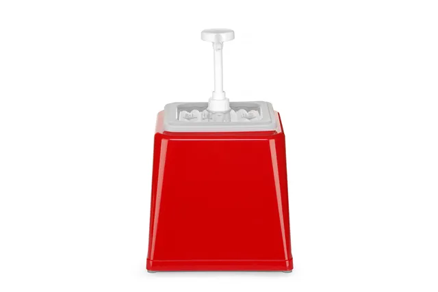 Pojemnik do sosów z pompką, 2,5L, czerwony, 230x210x327mm Hendi 203521