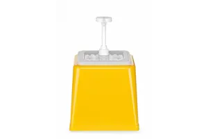 Pojemnik do sosów z pompką, 2,5L, żółty, 230x210x327mm Hendi 203538