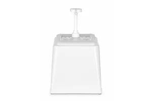 Pojemnik do sosów z pompką, 2,5L, biały, 230x210x327mm Hendi 203545