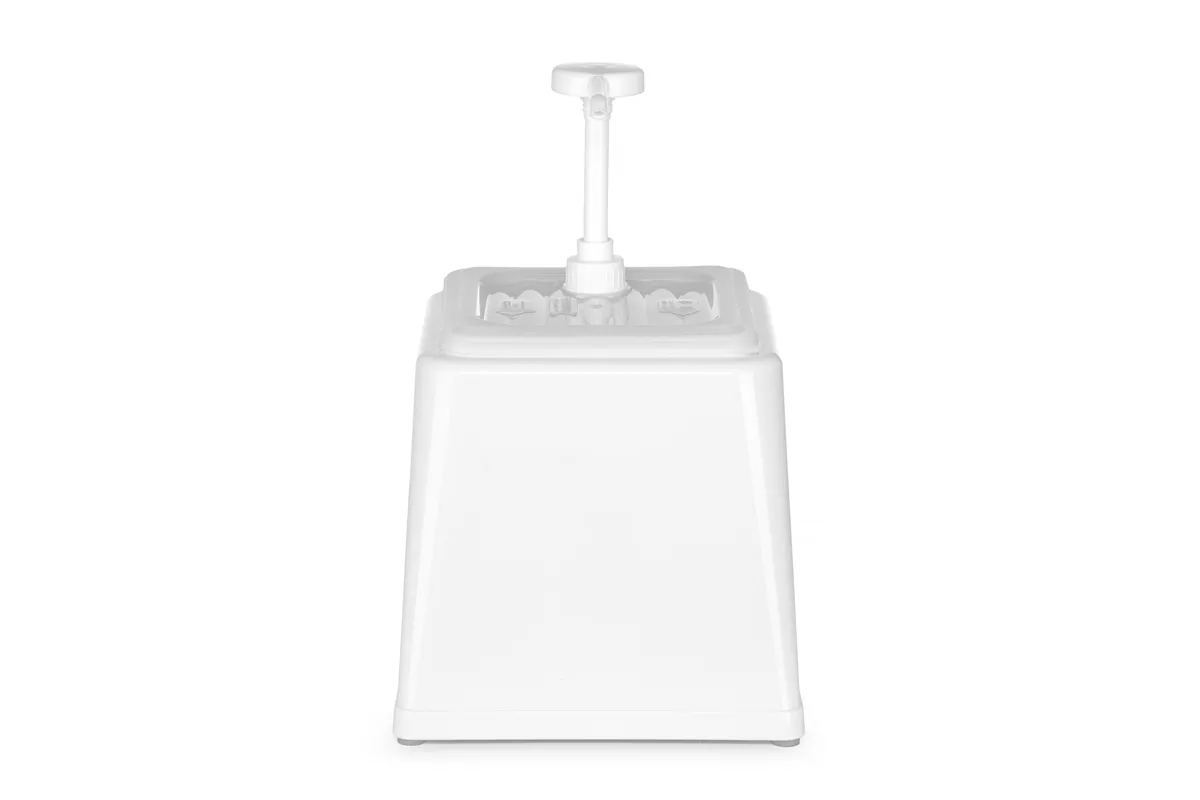 Pojemnik do sosów z pompką, 2,5L, biały, 230x210x327mm Hendi 203545