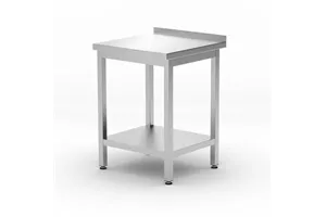 Stół przyścienny z półką – skręcany, głębokość 600 mm, Kitchen Line, 600x600x850mm Hendi 817223