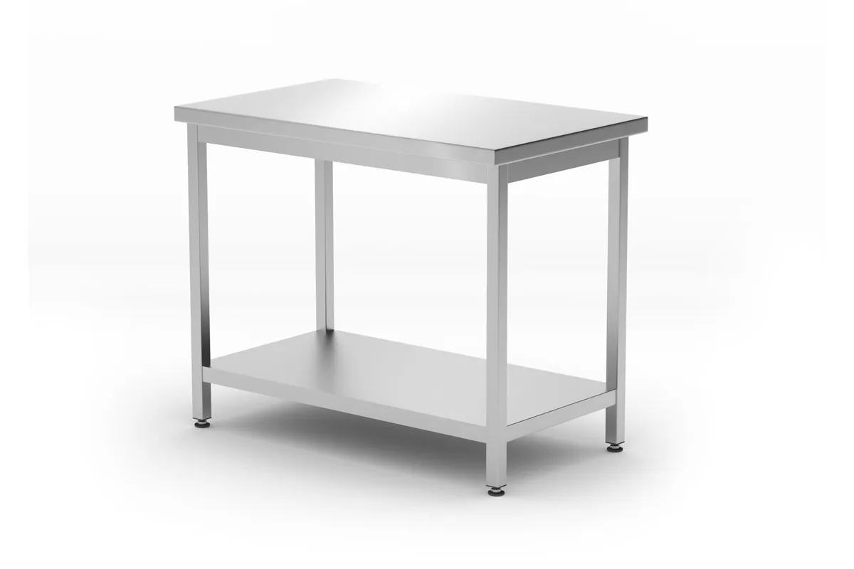 Stół centralny z półką – skręcany, głębokość 600 mm, Kitchen Line, 1000x600x850mm Hendi 817162