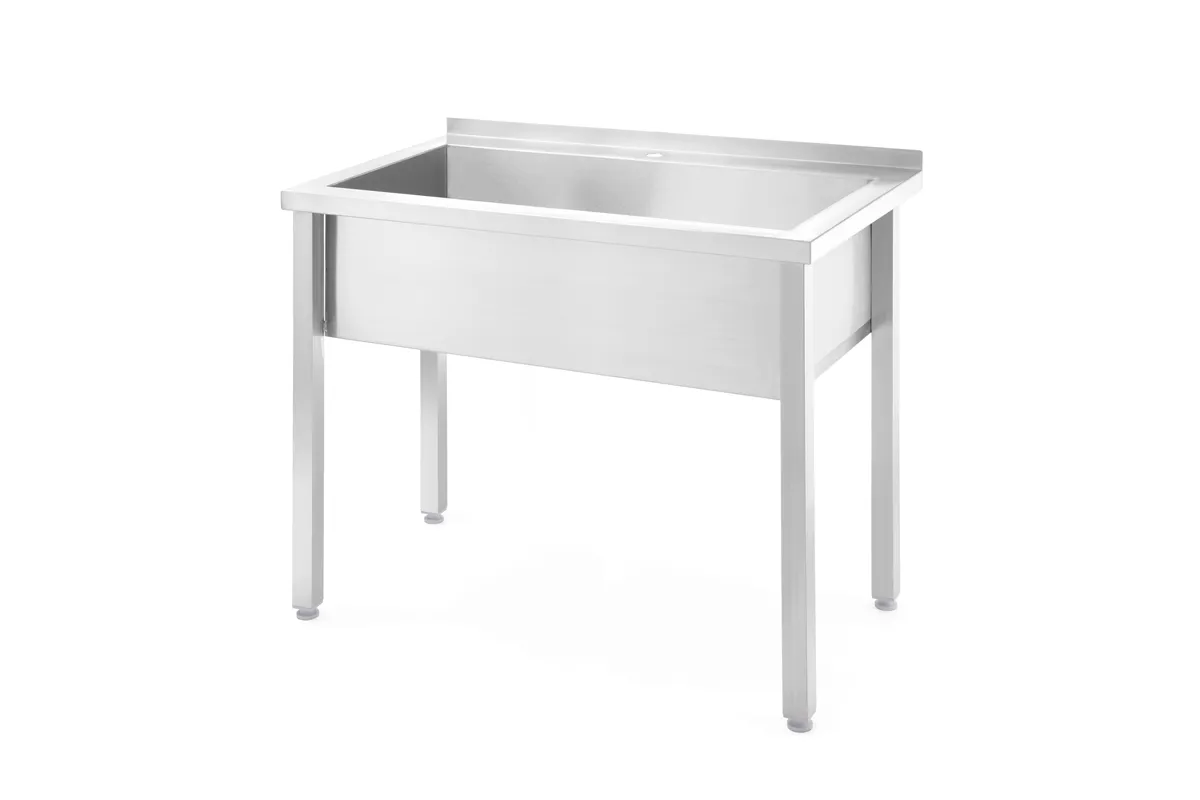 Stół z basenem – spawany, jednokomorowy, Kitchen Line, 1000x600x850mm Hendi 816714