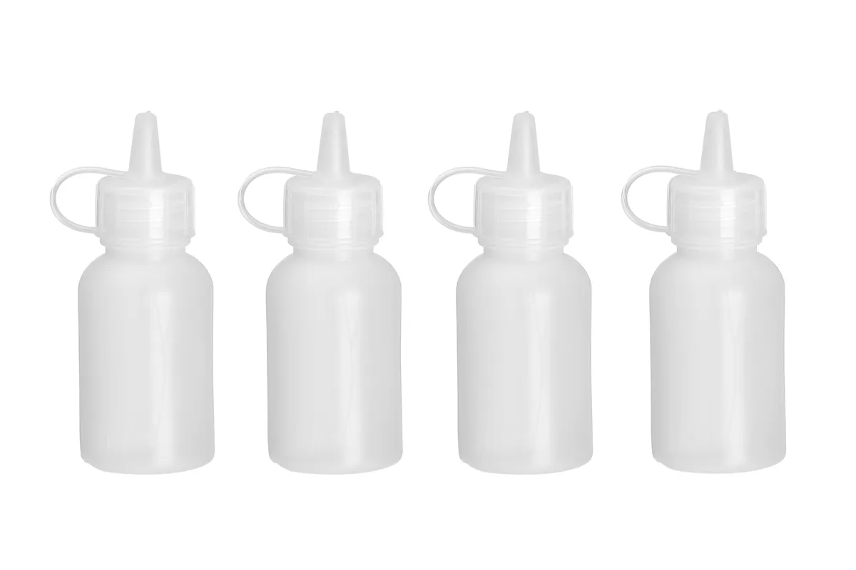 Mini dyspenser do sosów - zestaw 4 szt., 0,03L, transparentny, ⌀30x85mm Hendi 557891