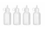 Mini dyspenser do sosów - zestaw 4 szt., 0,05L, transparentny, ⌀35x100mm Hendi 557990