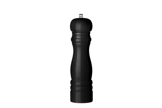 Młynek do pieprzu drewniany, czarny, ⌀55x215mm Hendi 469569
