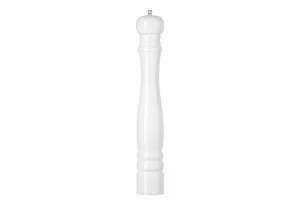 Młynek do soli drewniany, biały, ⌀65x415mm Hendi 469583