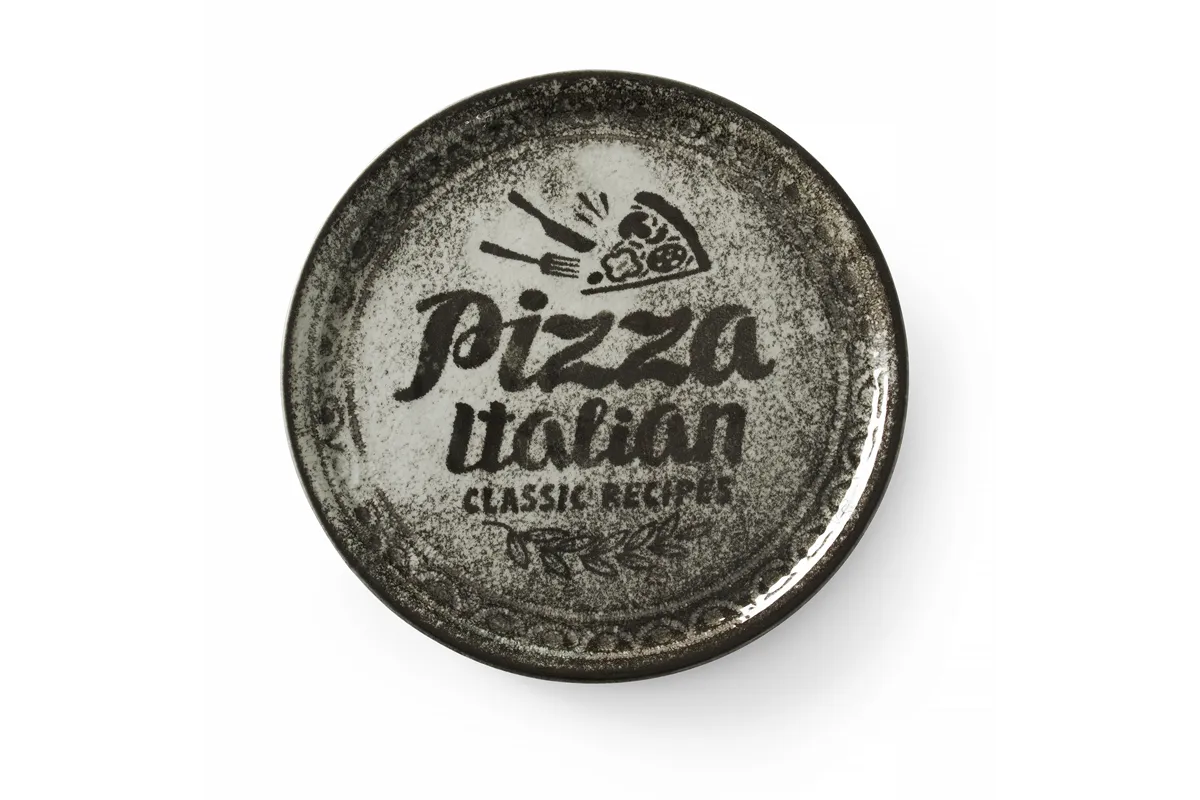 Talerz do pizzy Recipe Collection Black, czarny, ⌀330mm Hendi 778937