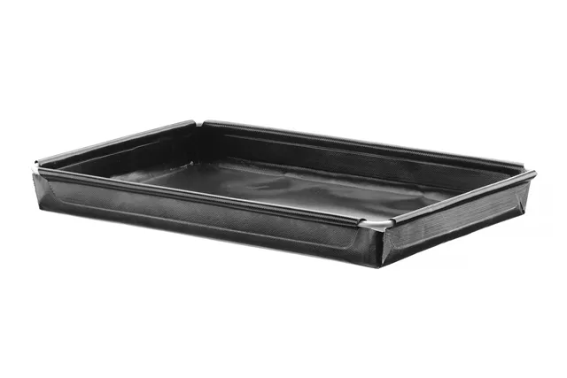 Tacka do pieców konwekcyjno-mikrofalowych, nieprzywierająca, wzmocniona., czarny, 290x190x30mm, Prostokątny Hendi 808337
