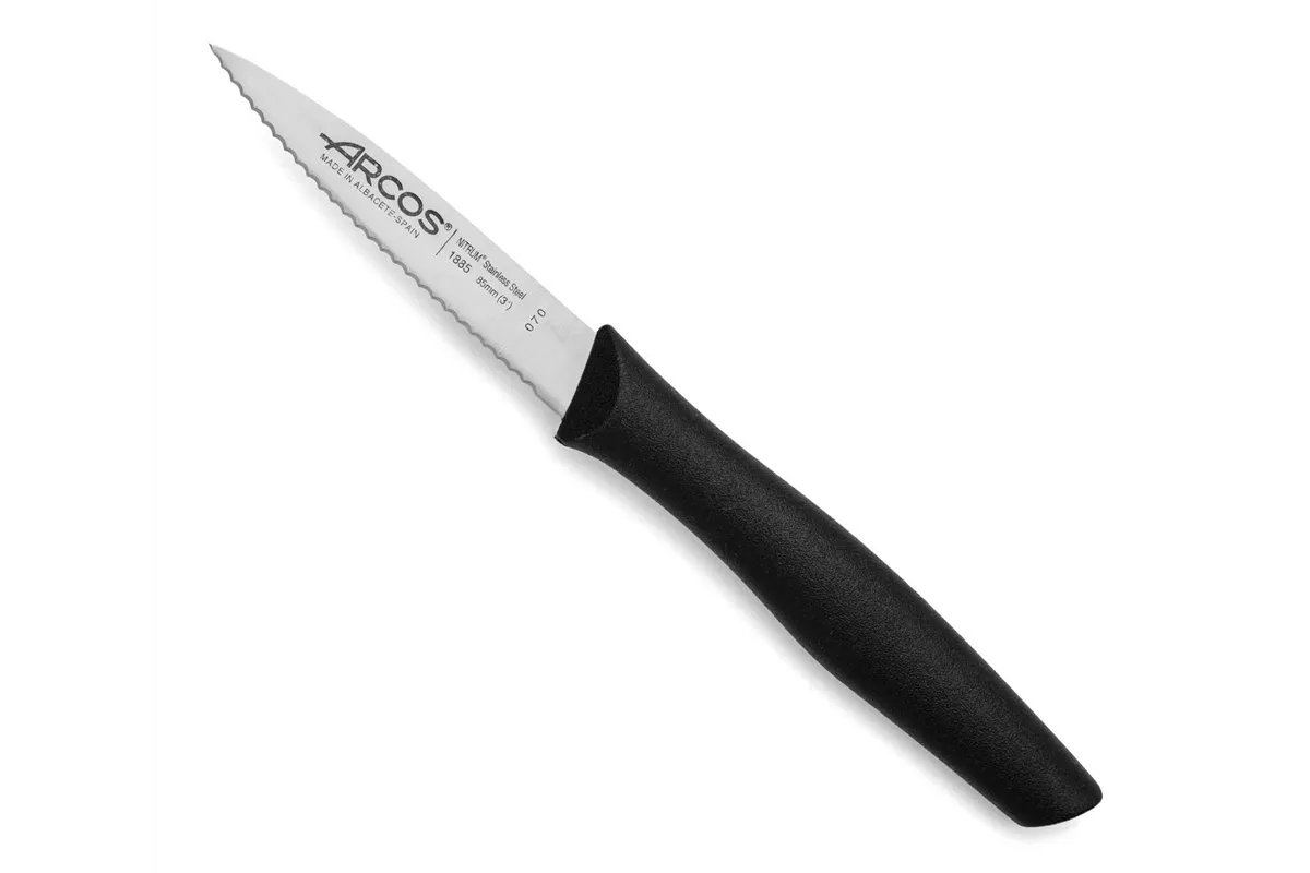 Nóż do obierania, spiczasty, ząbkowany seria NOVA, NOVA, czarny, 200mm, Ząbkowany Arcos 188510
