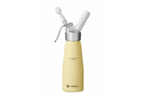 Syfon do bitej śmietany, 0,5L, Pastelowy żółty, ⌀80x260mm Hendi 975855