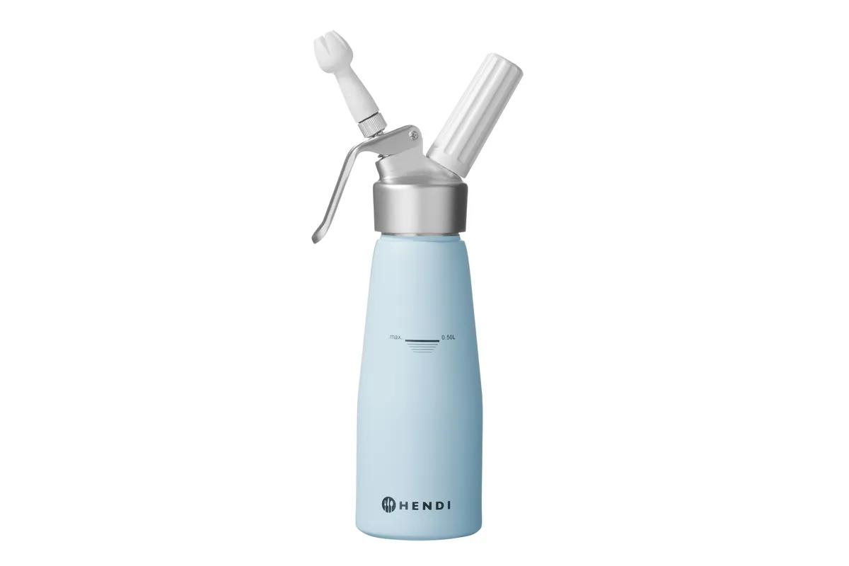 Syfon do bitej śmietany, 0,5L, Błękitny, ⌀80x260mm Hendi 975862