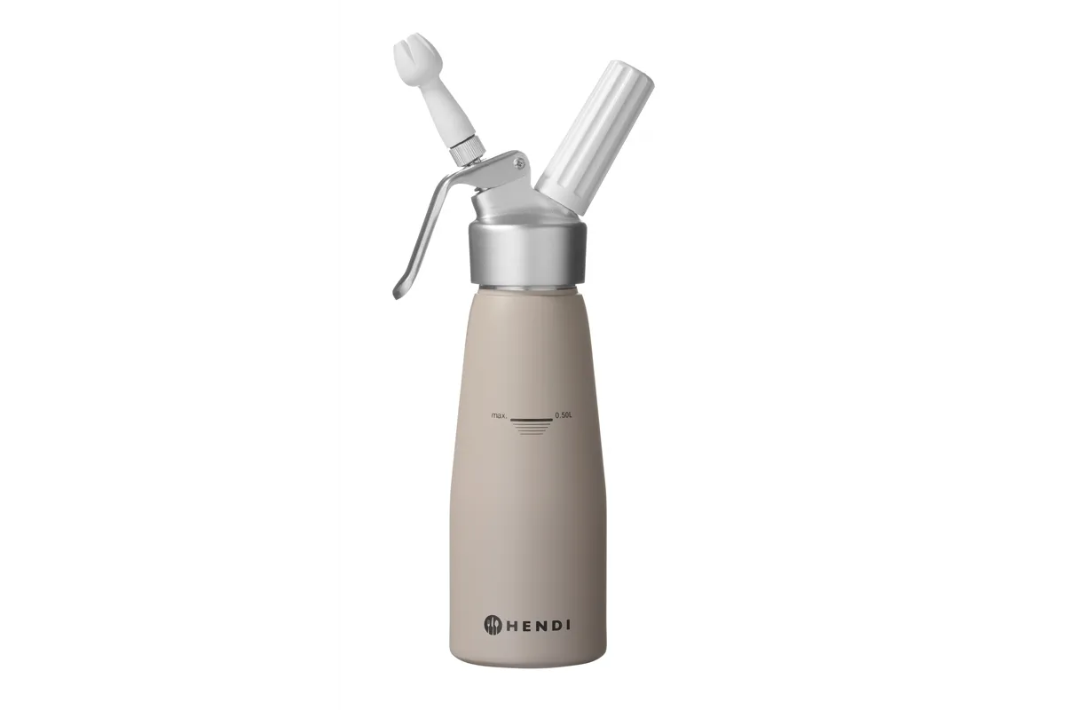 Syfon do bitej śmietany, 0,5L, Taupe, ⌀80x260mm Hendi 975893