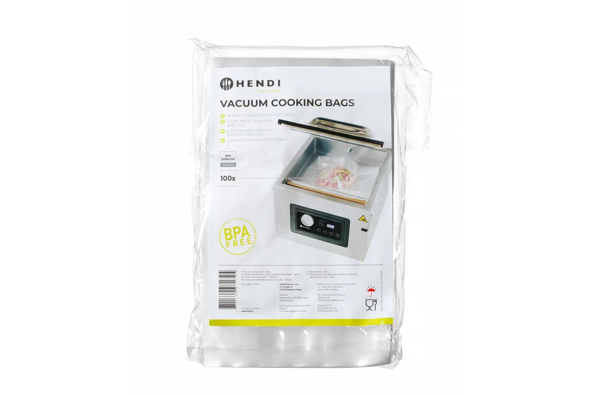 Worki do gotowania sous vide do pakowarek komorowych, 100 szt., 150x250mm Hendi 971345