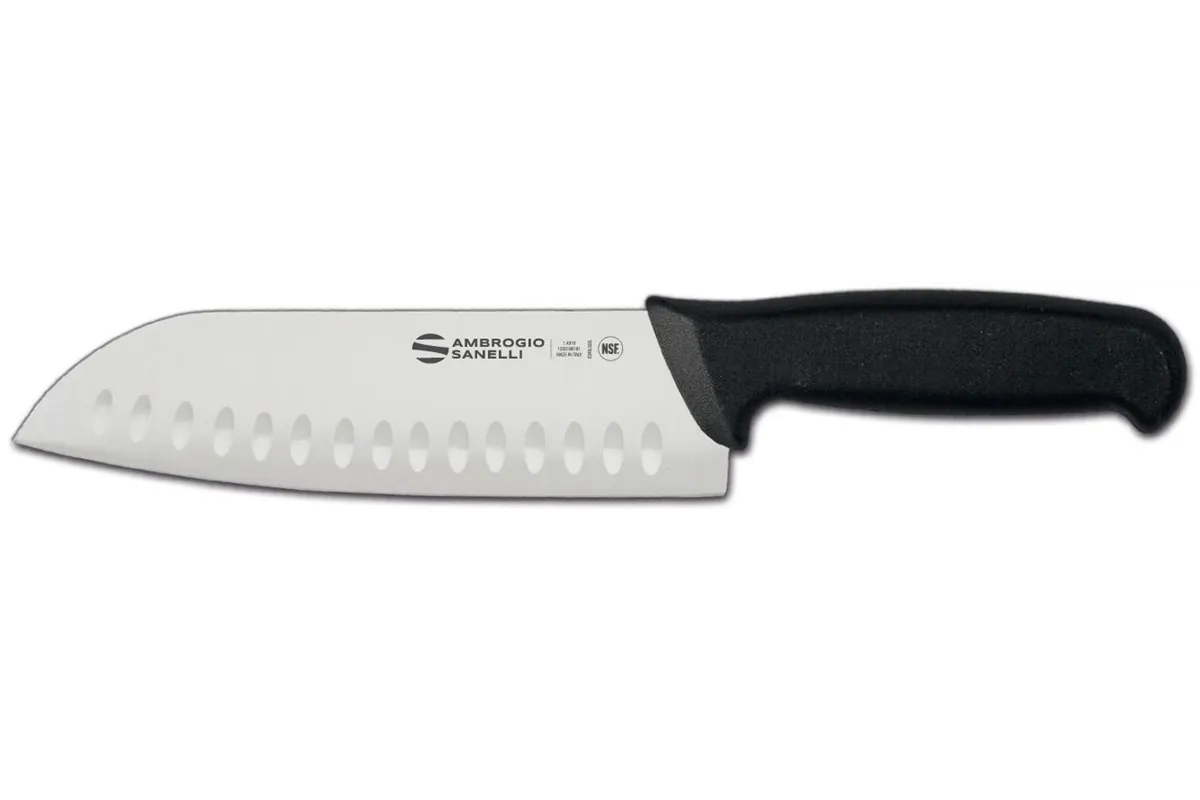 Nóż Santoku Supra, ostrze ze żłobieniami, 320mm Ambrogio Sanelli S350.018