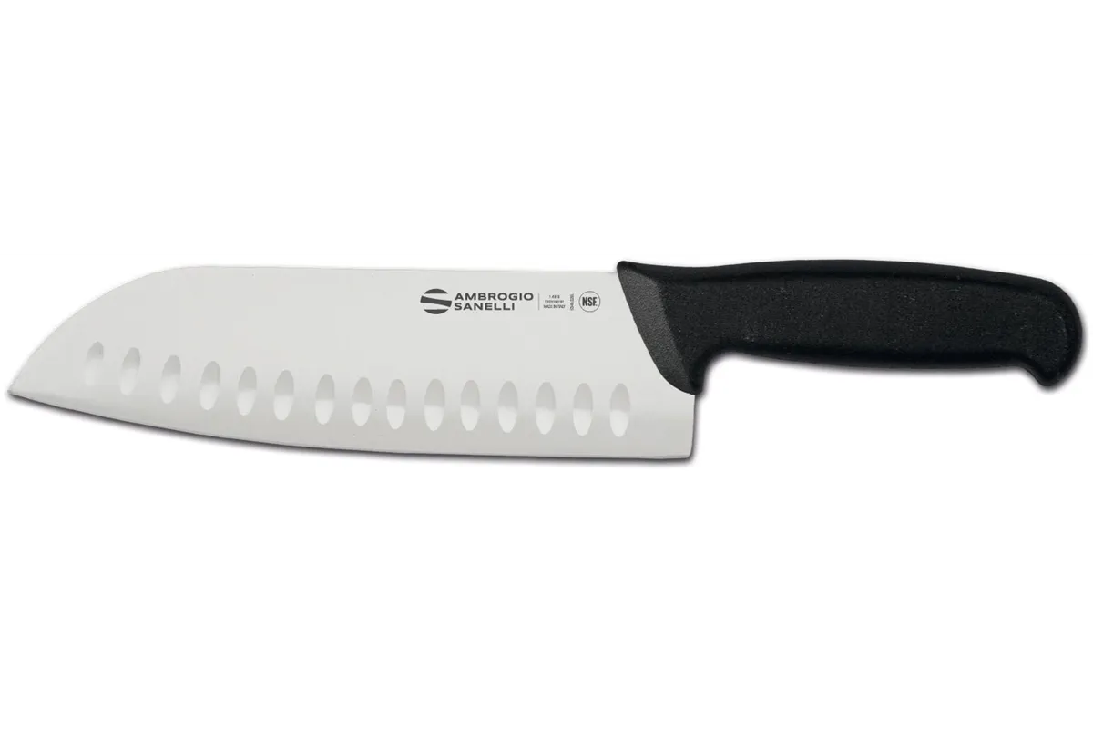 Nóż Santoku Supra, ostrze ze żłobieniami, 340mm Ambrogio Sanelli S350.020