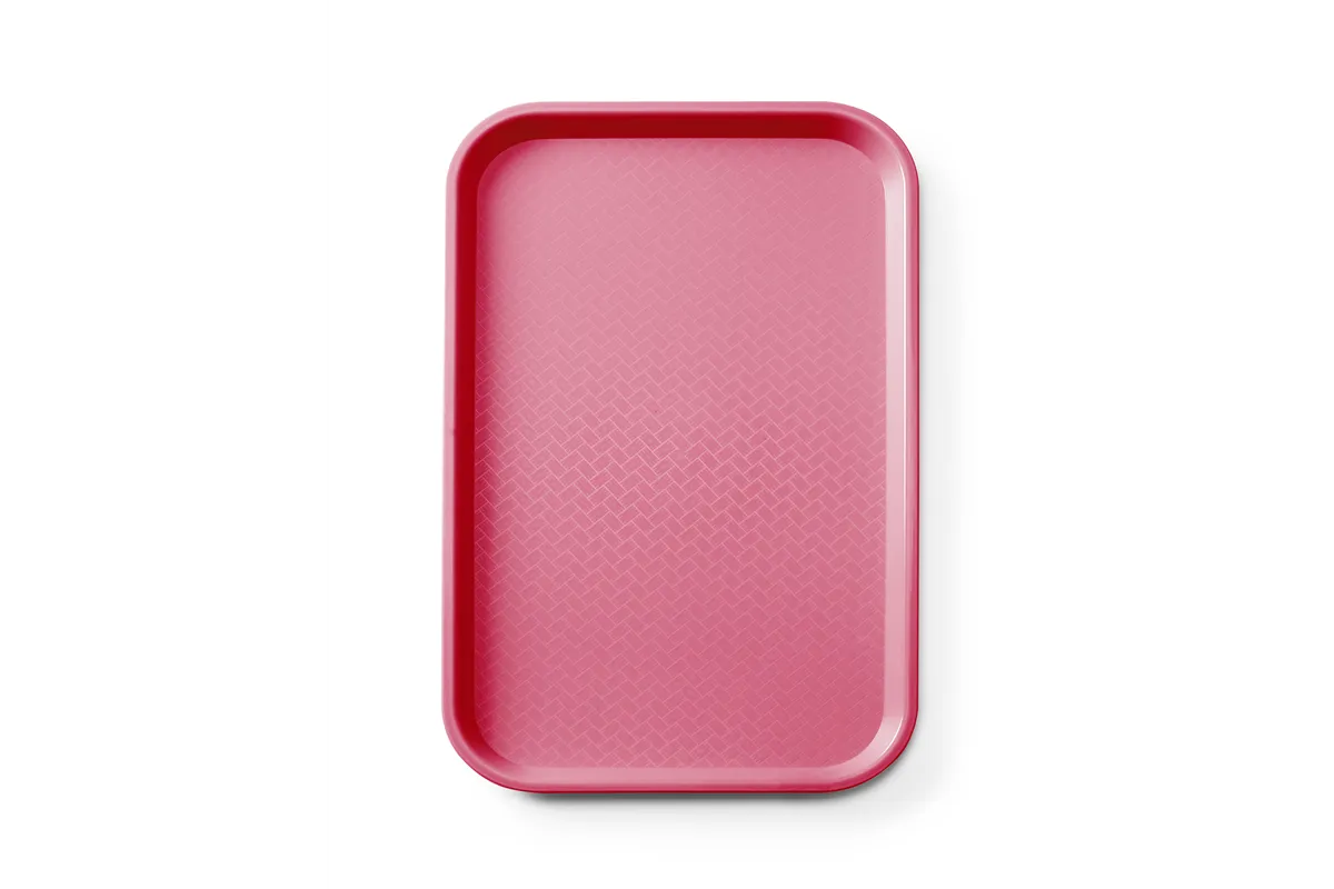 Taca fast food z polipropylenu GN 1/1, GN 1/1, czerwony, 530x325x20mm, Prostokątny AmerBox 878545