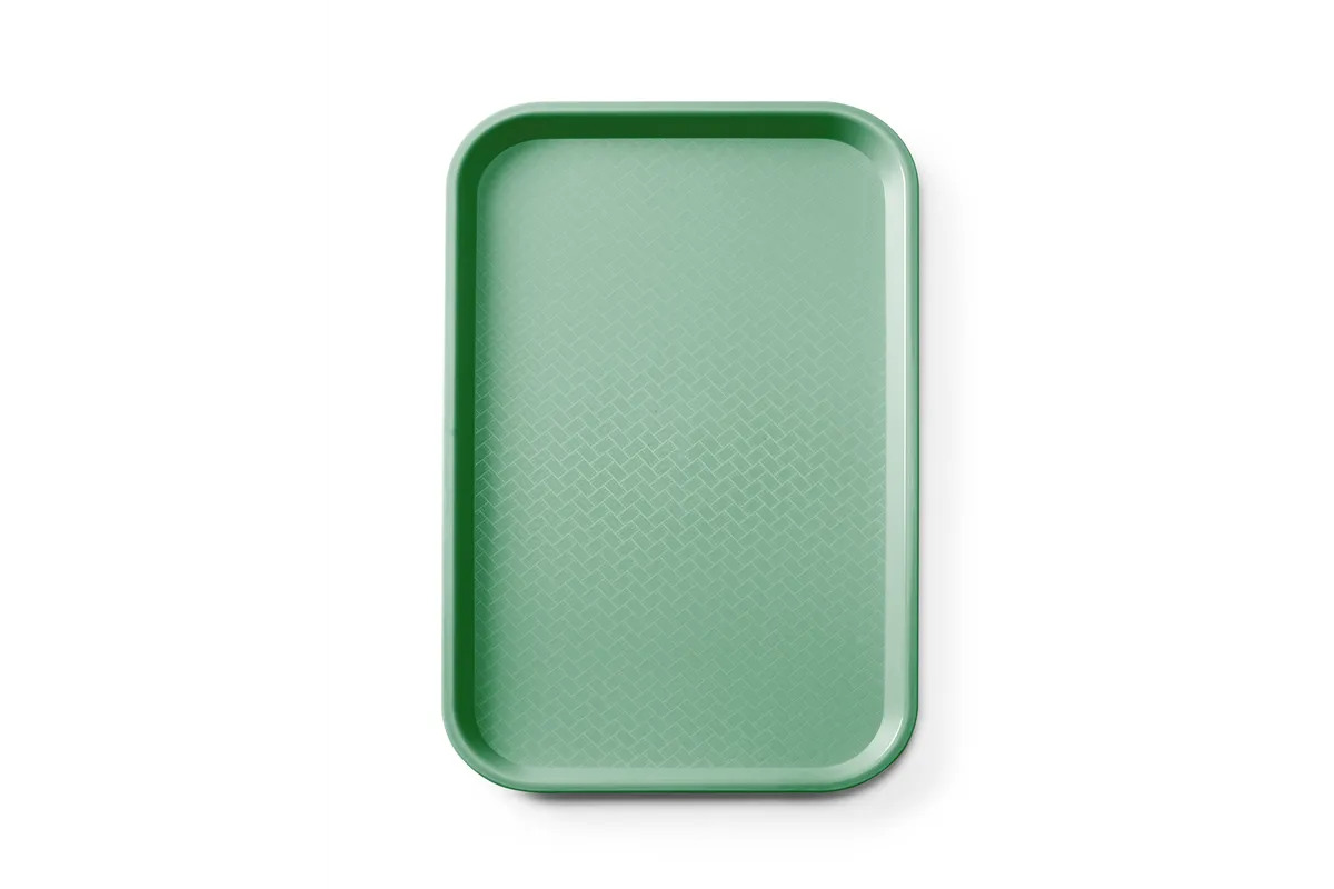 Taca fast food z polipropylenu GN 1/1, GN 1/1, zielony, 530x325x20mm, Prostokątny AmerBox 878576