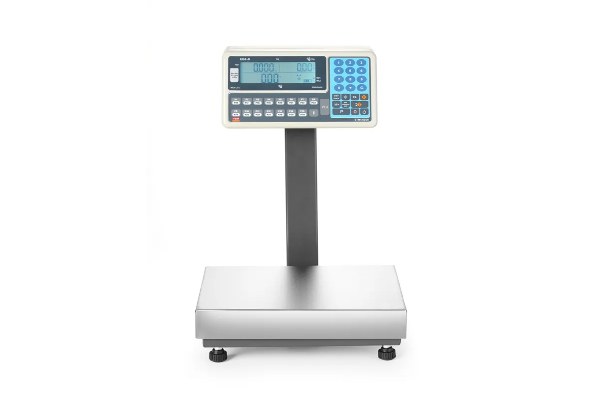 Waga platformowa LCD z wysięgnikiem i z legalizacją, 60 kg, 342x386x499mm Tem BE2CA028X035060