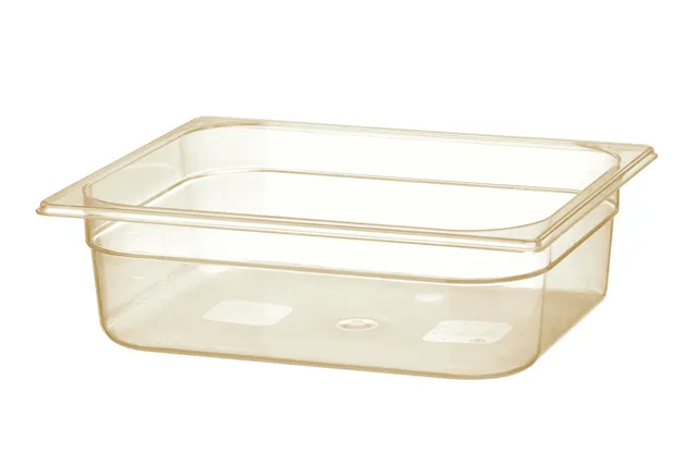 Pojemnik GN 1/2 z grilamidu do wysokiej temperatury, GN 1/2, 6,1L, transparentny, 325x265x100mm Hendi 869376