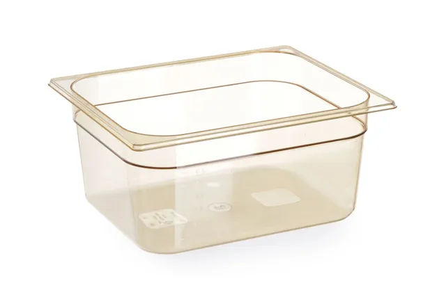 Pojemnik GN 1/2 z grilamidu do wysokiej temperatury, GN 1/2, 4L, transparentny, 325x265x65mm Hendi 869383