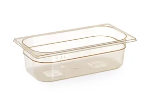 Pojemnik GN 1/4 z grilamidu do wysokiej temperatury, GN 1/4, 1,7L, transparentny, 265x162x65mm Hendi 869581