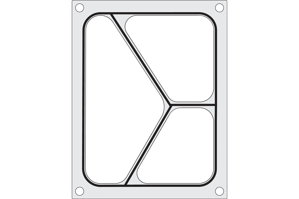 Matryca do zgrzewarki T-REX M-C-S oraz B190/192 STRONG, na tackę trójdzielną 227x 178 mm Hendi 805480