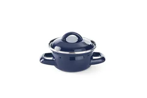 Garnek do zup i sosów z pokrywką, 0,6L, niebieski, ⌀120x95mm Hendi 625804