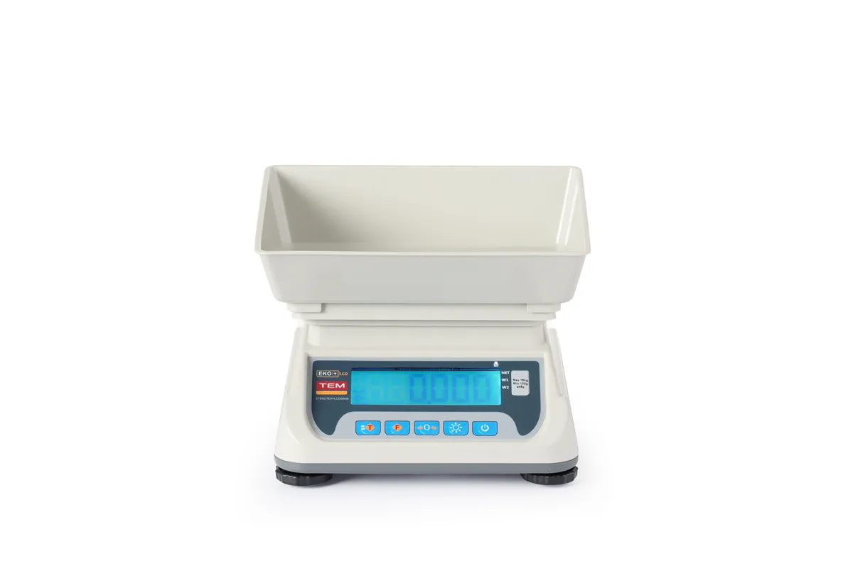 Waga kuchenna LCD z legalizacją, seria ECO+, 255x264x189mm Tem TEKO+LCD15T-P1